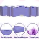 qiqee 24pcs Violet Gift Bags with Tissue Paper for Wedding, Birthday, Party Supplies-4.7"x6.3"x2.4" Small Size Cardboard Gift Bags24pcs Bags + Tissue Paper