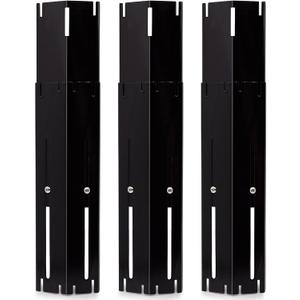 Universal Adjustable Grill Heat Plates/Heat Tents/Burner Covers/Heat Deflectors/BBQ Grill Heat Shields/Grill Cover Plates/Grill Diffusers for Gas Grill, Porcelain Steel Grill Replacement Parts (3-Pack)