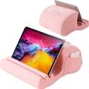 CreaDream Tablet Pillow Stand, Pillow Pad for IPad, Tablet Holder for Bed, Lap and Desk with 3 Viewing Angles, Tablet Accessory Compatible with 4-13 inch Kindle, Galaxy Tab, E-Reader (Pink)
