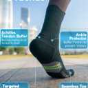 Womens Coolmax Bamboo Viscose Compression Running Crew Socks, Moisture-Wicking Anti-Blister Hiking&Gym Athletic (Small, Storm Teal)