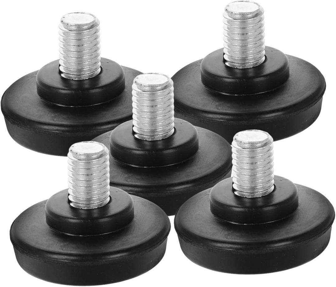 Hemoton 5pcs Heavy Duty Leveling Feet for Barber Chair Fixed Feet for Salon Chair Levelers Screw in Furniture Leveling Replacement Parts, 3.50X3.50X3.00CM