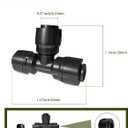 20 Pack Quick Connect 1/4" Drip Irrigation Tee Connectors,Tee Fitting for 1/4 Inch Irrigation Tubing,1/4 push to connect fittings for garden watering system