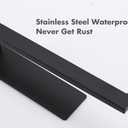 Hand Towel Holder, Strong Self Adhesive Hand Towel Ring, Thicken SUS304 Stainless Steel Hand Towel Bar/Rack, No Drilling Modern Hand Towel Hanger (Matte Black, 2 Pack 9 in)