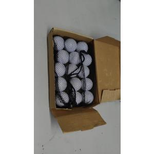 15 white golf balls