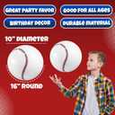 Bedwina Inflatable Baseball (Pack of 12) 16-inch, Baseball Beach Balls for Themed Party Decorations & Birthday Decor - Pool Ball Toys Party Favors & Goodie Bags Favors for Kids, Boys and Girls
