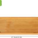 10PCS Mini Bamboo Display Trays - 7"x3.4" Small Decorative Bamboo Trays for Vanity, Plants, Candles, Keys, Soap, Jewelry, Tealight - Not for Serving Heavy Food