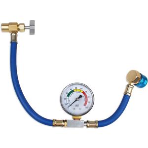 BACOENG R134a AUTO AC U-Charge Hose with Gauge and Can Tap HVAC
