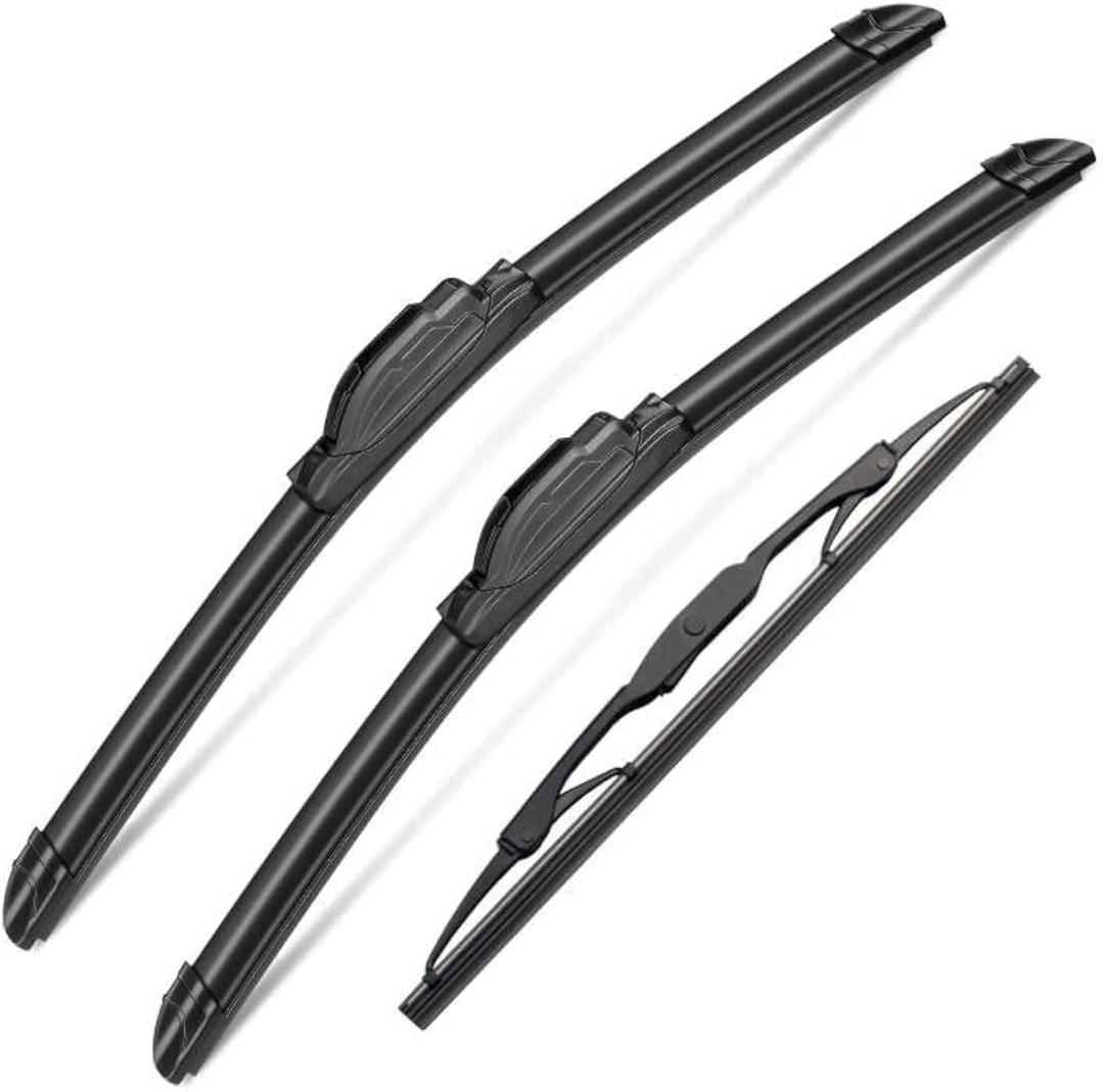 3Pcs Windshield Wipers for Chevrolet Chevy Trailblazer 2002-2006, Chevrolet Trailblazer EXT 2002-2006, Original Equipment Automotive Replacement Windshield Wipers- 22"/22"/16" (Pack of 3) J- HOOK (22''+22''+16''(Front & Rear Windshield Wiper))