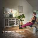 Sunny Health & Fitness Compact Adjustable Rowing Machine with 12 Levels of Resistance for Complete Body Workouts and Optional Free SunnyFit App Enhanced Connectivity, Smart 