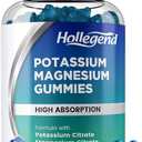 Potassium Magnesium Gummies, High Absorption Potassium Citrate 99mg Magnesium Citrate 180mg, Chewable Gummy Supplements for Leg Cramps & Muscle, 60 Count