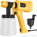 Paint Sprayer 400W, 3 Spray Patterns Hvlp Spray Paint Gun, Adjustable Spray Width & Flow, Container & Cleaning Tools, for House Painting, Furniture, Cabinets, Walls, Fence Etc