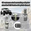 2-Pcs Universal Heavy Duty CB Antenna Stud Mount Adapter with SO-239 Stud Mount Fits for Threaded CB Antenna Stud Mount Adapter, Compatible with Any Mounting Surface with 1/2" Hole.