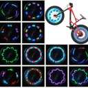 Bike Wheel Lights (2 Pack) - Waterproof LED Bicycle Spoke Tire Lights - Great Gift for Kids Adults - 30 Different Patterns Change - Bike Accessories - Black