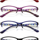 Reading Glasses for Women Blue Light Blocking Computer Readers, Flexible Eyeglasses Anti Eyestrain/Glare/UV