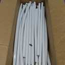 Adorox Metal Garden Arch Trellis for Climbing Plants 7.8ft Outdoor Arch Wedding Halloween Christmas Vine Trellis Pumpkin Archway Assemble Freely 2 Sizes White (White+Standard Tube)