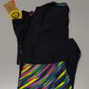 Girls Long Sleeve Swimsuits 2 Pieces Set Rash Guard Swimwear Quick Dry Surfing Wetsuit for Kids Bathing Suit Black 7-8