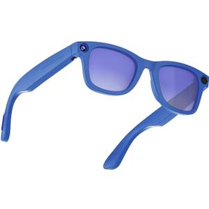 AI Smart Glasses with Camera, 8MP HD Camera Glasses, 1080P Video Recording Polarized Sunglasses, Real Time Translation, Voice Assistant, Open-Ear Audio for Travel, Meetings & Vlogging (Blue)