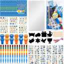 Pecopcock Winter Wonderland Party Favors Set with Snowflake Wands, Stamps, Pencils, Teen Party Supplies and Decorations (Hanukkah party-96)