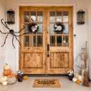 Halloween Welcome Door Mat - 30"x17" Spider Web Coir Front Doormat with Anti-Slip PVC Backing, Indoor Outdoor Mats for Entryway, Porch, Durable Coconut Fiber Mat, Natural Home Decor