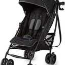 Summer Infant 3Dlite+ Convenience Stroller, Lightweight Umbrella Stroller with Oversized Canopy, Extra-Large Storage and Compact Fold, Black