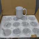TANGLONG Sublimation Mugs 15 oz, Sublimation Blanks, Bulk Coffee Mugs,White Cups for Coffee,Latte, Soup, Milk, Hot Cocoa Set of 12