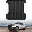 LASFIT 5.7FT Truck Bed Mat for Ram 1500/1500 RHO 2019-2026 & RAM 1500 New Body 2019-2024 Short Bed (5FT7 / 67.4inches) Not for Rambox, All Weather Custom Fit Truck Cargo Bed Liner, Black