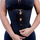 YIANNA Latex Waist Trainer for Women Tummy Control Zipper Underbust Waist Cincher Corset Hourglass Body Shaper Sport Girdle (Black, S)
