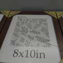 8x10 Picture Frame Set - 3 Pack, Brown Woodgrain, Wood Photo Frame, HD Tempered Glass, Gallery Photo Frame, Table or Wall Display