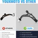 Front Lower Driver Passenger Side Control Arms Fit for Ford Explorer 2011-2019, for Police Interceptor Utility 2013-2019, and Ball Joints Assembly, Replace K622215 K622216