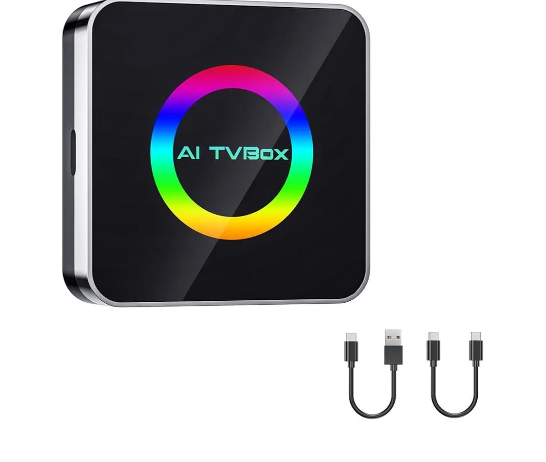 Sehawei Wireless CarPlay & Android Auto Adapter 2025 - Built-in Netflix, YouTube & TF Card Slot - Plug and Play, Convert Wired to Wireless - Compatible with 2015+ Cars, iOS 10+/Android 11+