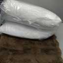 MADIZZ Pack of 2 Thick Plush Faux Wool Throw Pillow Covers Soft Boho Throw Pillows Luxurious Cushion Covers for Couch Sofa Bedroom Living Room Home Decor 18x18 Inch Camel