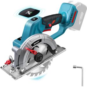 6 Inch Cordless Mini Circular Saw for Makita 18V Battery(Not Inclued), 12000RPM 2"(90) Cutting Depth, Brushless Compact Tile Saw for Wood, Tile, Metal, Plastic, for 5-1/2, 5-3/8 Inch Blade