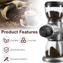7oz Burr Coffee Grinder Glass Jar Carafe Compatible with KitchenAid Burr Grinder KPCGRND Replaces 4176728- Coffee Grinder Carafe Maker KCG0702/KCG8433/KCG0702OB/KPCG100PMO/KCG0702CU/KCG844OB