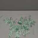 PEPPERLONELY 3D Beaded Flower Sew on Embroidered Lace Applique Wedding Dress Bride's Gown Headdress Adornment DIY Patch Clothing Accessories, 13.5 x 8.5 Inches, Green