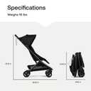 Bugaboo Butterfly 2 Ultra-Compact Travel Stroller One-Second Fold, Airplane Carry-On Approved Lightweight Stroller with Reclining Seat, Suspension Wheels & Adjustable Footrest Green