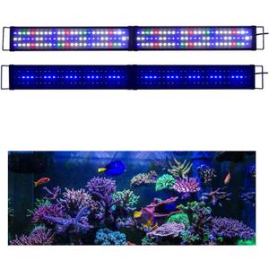 KZKR Upgraded Aquarium Light LED Full Spectrum 48-60 inch Hood Lamp for Freshwater Marine Plant Multi-Color Decorations Light 120-150 cm