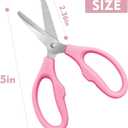 3 x Pink Scissors for School Multipurpose Stylish: 5 inch - Comfort Grip - Stainless Steel - Scissors with Home - Office - for Cutting Paper - Open Envelopes - Cut Tape