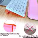 Computer Keyboard Wrist Rest Stand Set for Desktop, Keyboard Holder Easy Typing with Wrist Pad for Office, Home, School - Pink