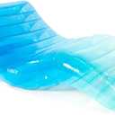FUNBOY Giant Inflatable Luxury Tri-Color Blue Chaise Lounger, Chair Pool Float for Adults, Transparent Blue Material, Perfect for a Summer Pool Party