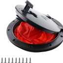 8Inch Hatch Kit, Deck Hatch with Waterproof Bag and Fasteners for Kayak Boat Fishing RiggingBlack
