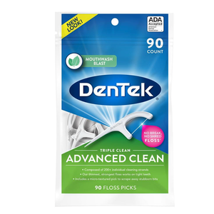 10 x DenTek Triple Clean Fresh Mint Floss Picks, 75 Count, Pack of 14 (1,050 Total)