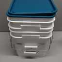 Chicken Feeder and Waterer Set, Anti-Roost Chicken Feeder and Automatic Chicken Waterer for Chickens, Ducks, Pigeons and Quail (3 Gallon, BLUE)
