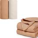Lulumoon Muslin Baby Blanket & Muslin Swaddle BlanketCaramel