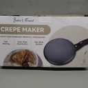 Baker's Friend Crepe Maker Machine with Auto Power Off, Portable Crepe Maker with Non Stick Dipping Plate, Automatic Temperature Control, Graphite