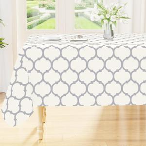 Smiry Rectangle Table Cloth, Waterproof Vinyl Tablecloth with Flannel Backing for Rectangle Tables, Wipeable Spillproof Plastic Tablecloths for Dining, Camping, Indoor and Outdoor (60"x102", Beige)