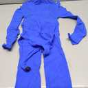 Women's Sexy Seamless Jumpsuit 2 piece outfit, Mock Neck Long Sleeve Bodysuit with Snap Crotch and Leggings Set (Royal Blue)