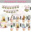 Classic Bear Baby Shower Decorations Oh Baby Balloons, Vintage Bear Balloon Arch Kit, Classic The Pooh Backdrop Cake Topper, Bear Baby Tablecloth Decorations for Girl Baby Shower