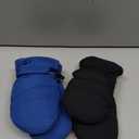 Geyoga 3 Pairs Kids Waterproof Mittens Thicken Toddler Winter Snow Gloves Warm Ski Gloves for Girls Boys (Blue, Black, Rose Red, 1-3 Years)