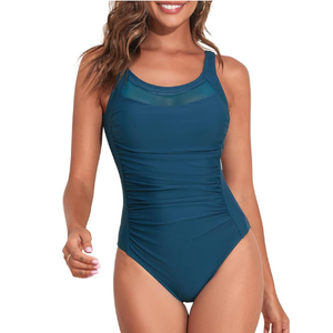 Century Star One Piece Swimsuit Women Tummy Control Vintage Swimsuits Mesh U Back Modest Swimwear M Century Star One Piece Swimsuit Women Tummy Control Vintage Swimsuits Mesh U Back Modest Swimwear M