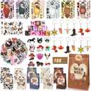 AerWo 168 PCS Horse Party Favors - Cowboy Party Supplies with Stickers, Temporary Tattoos, Clap Bracelets, DIY Horse Stickers, Stuffers-Gift Bags, Key Chains - Cowboy Birthday Party Decorations